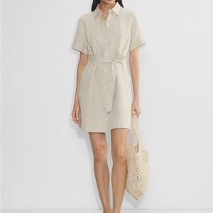 Babaton Cream Mini Dress with Tie Waist